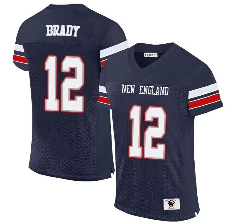 Men New England Patriots #12 Brady Blue 2024 Nike Limited NFL throwback Jersey